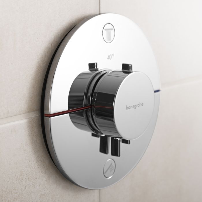 Hansgrohe ShowerSelect Comfort S Thermostat 15554000 Unterputz, für 2 Verbraucher, ohne Sicherungskombination EN 1717, chrom
