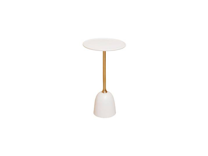 Table d'appoint en métal or et blanc, petite, carrée - Chehoma, B