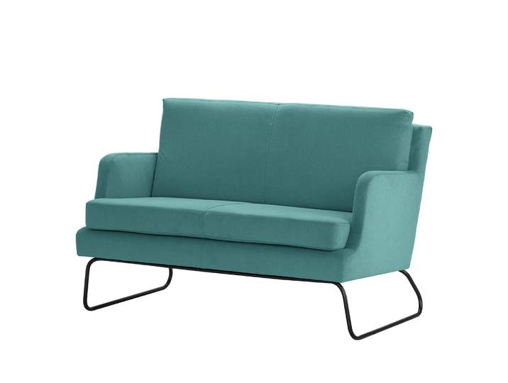 Canapé Kopu I 2 places Turquoise/Turquoise Microfibre Sela 123 x 74 x 80cm Scandi