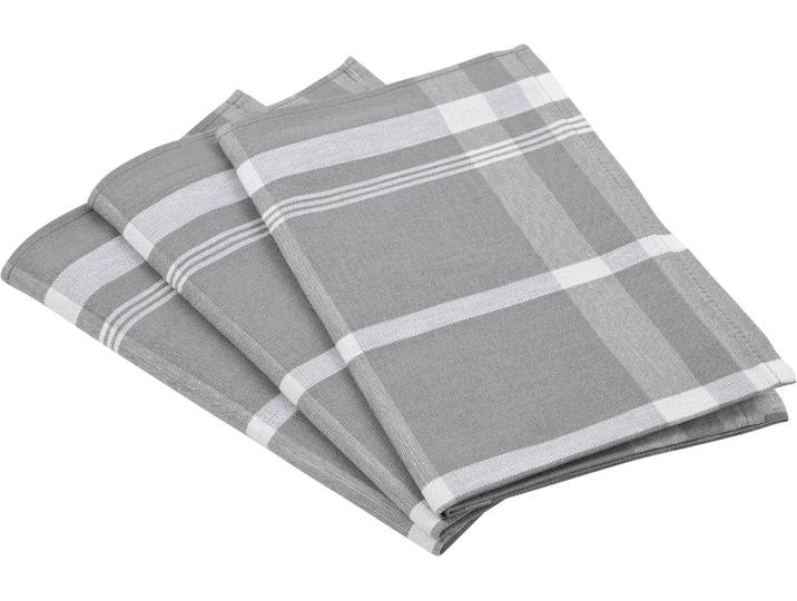 ROSS Exclusiv Blockkaro, 50% Baumwolle, 50% Leinen, 50x70 cm
