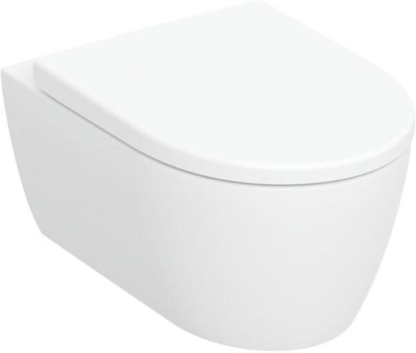 Geberit iCon Set Wand-Tiefspül-WC 501664001 36x53cm, geschlossene Form, rimfree, mit WC-Sitz, weiß