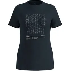 ODLO Damen T-Shirts/Tanks ku.Arm Da MERINO TENCEL HYPER MAP, Größe XS in Blau Blau