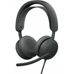 Logitech Kabellos, Graphit (Kabelgebunden, Kabellos, USB-C, Microsoft Teams), Office Headset, Schwarz, Grau