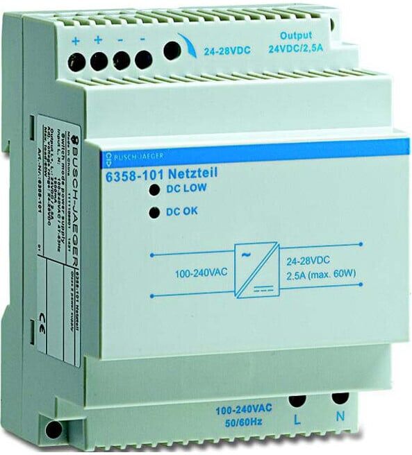 Busch-Jaeger Alimentation REG, 230V/24V, 2500mA 6358-101 (2CKA006310A0166)