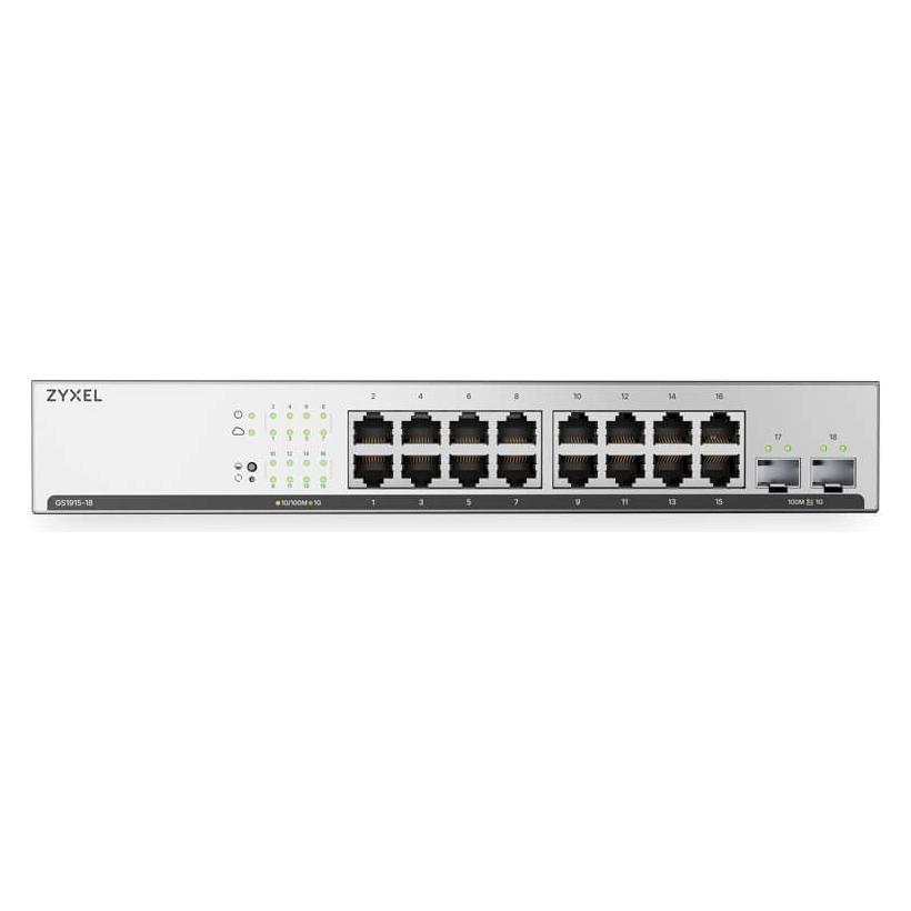 Zyxel GS1915-18V2 18-Port GbE PoE SFP web/cloud managed (18 Ports) (GS1915-18V2-EU0101F)