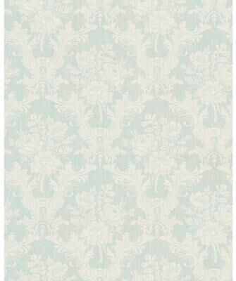 Seabrook Designs Usha Floral Damask Unpasted Wallpaper