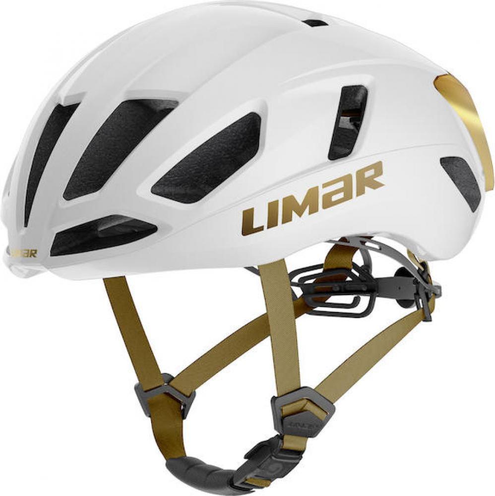 Limar Air Atlas W&B Ice White Gold L Weiß/Gold - aerodynamischer Rennradhelm ...