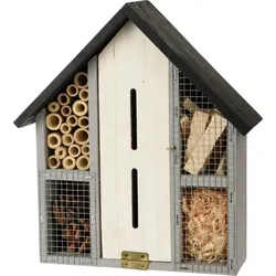 Insektenhotel CASA GRIS - Insektenhaus Insektenasyl grau 26x8x29 cm