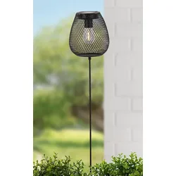 Solarlampe Meshy mit Gartenstecker schwarz