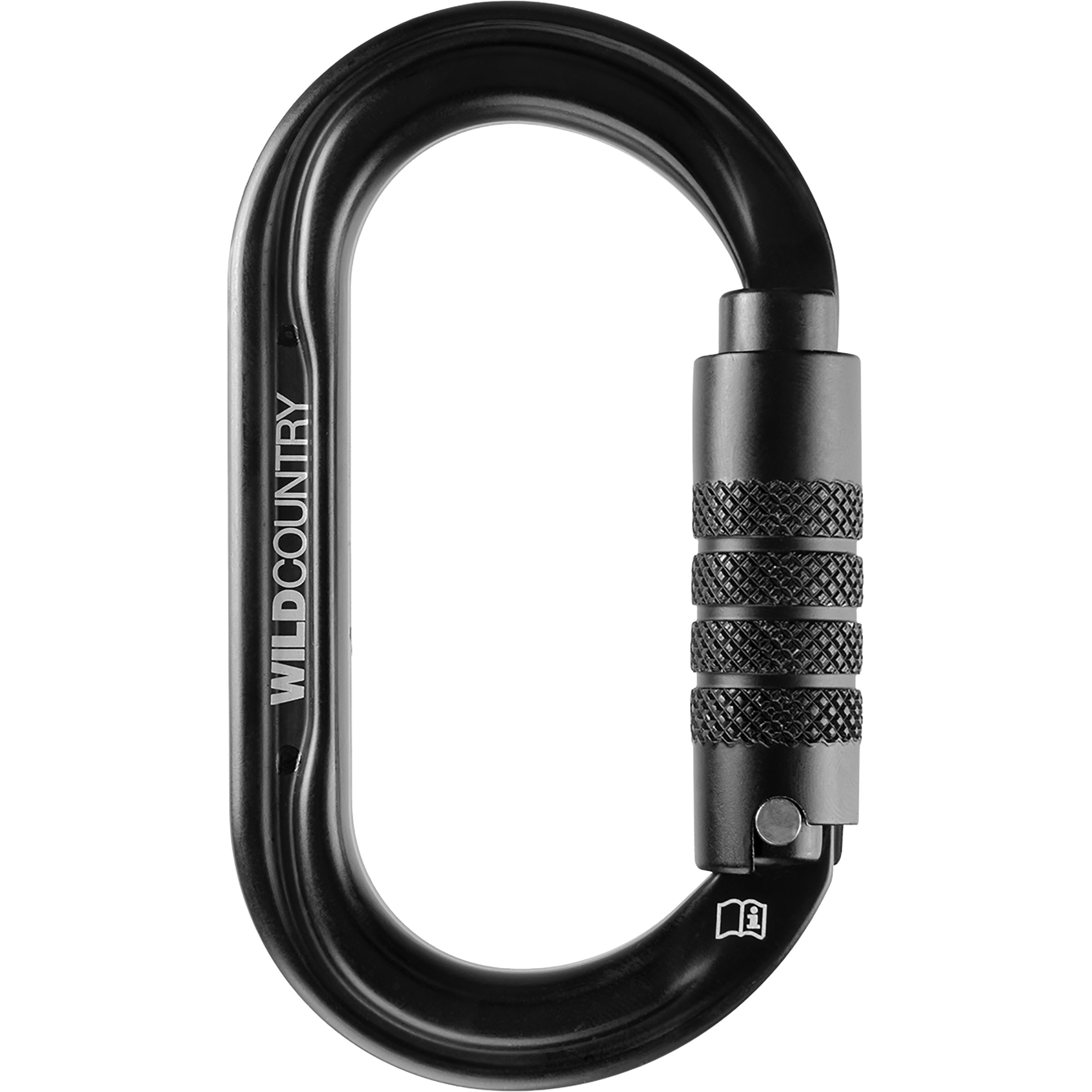 Wild Country Wildoval Trilock Karabiner Karabiner schwarz Alpinklettern | Eisklettern