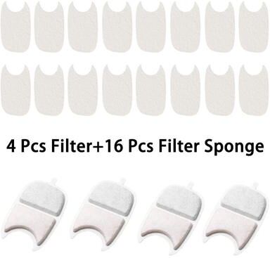 Inspired Living 6 Layer Cat Water Fountain Filters For Stainless Steel Pet Fountains 4filter 16 Sponge