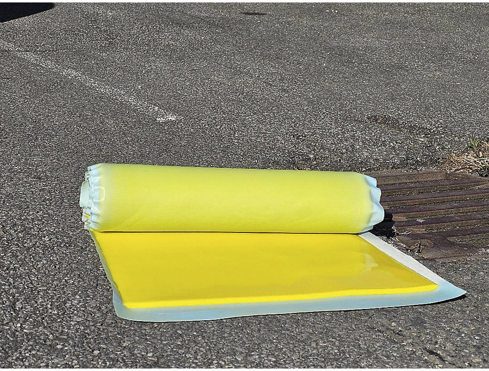kaiserkraft Flexible Rinnen-Abdichtmatte, wiederverwendbar, inkl. Transport-/Lagerbox, LxBxH 2000 x 1000 x 8 mm