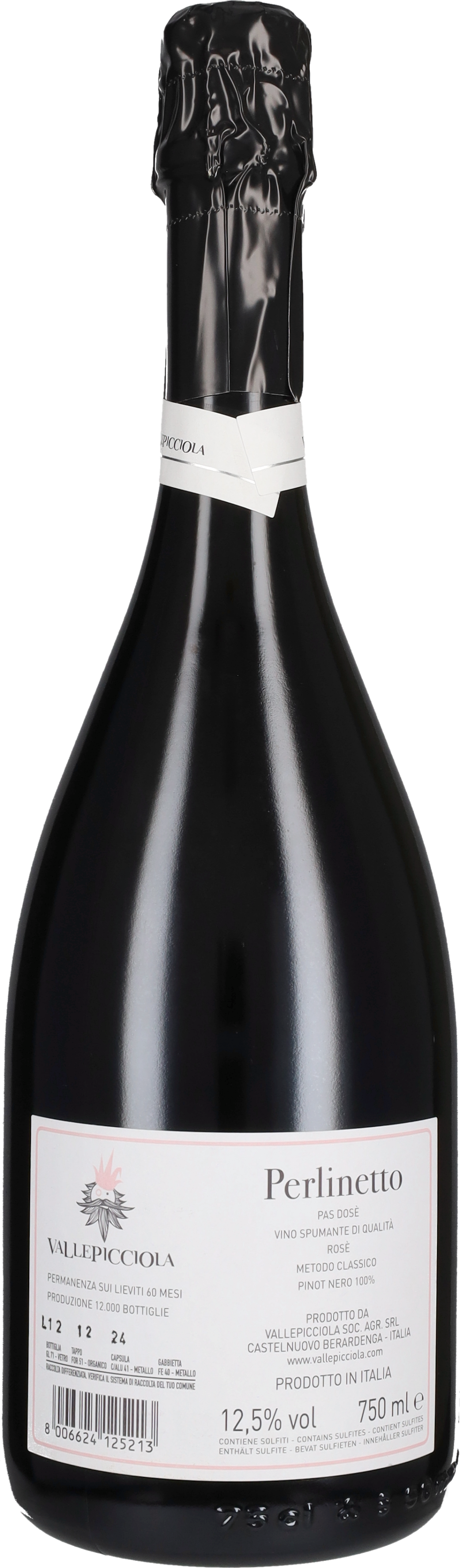 Spumante Metodo Classico Rosé 'Perlinetto' Vallepicciola