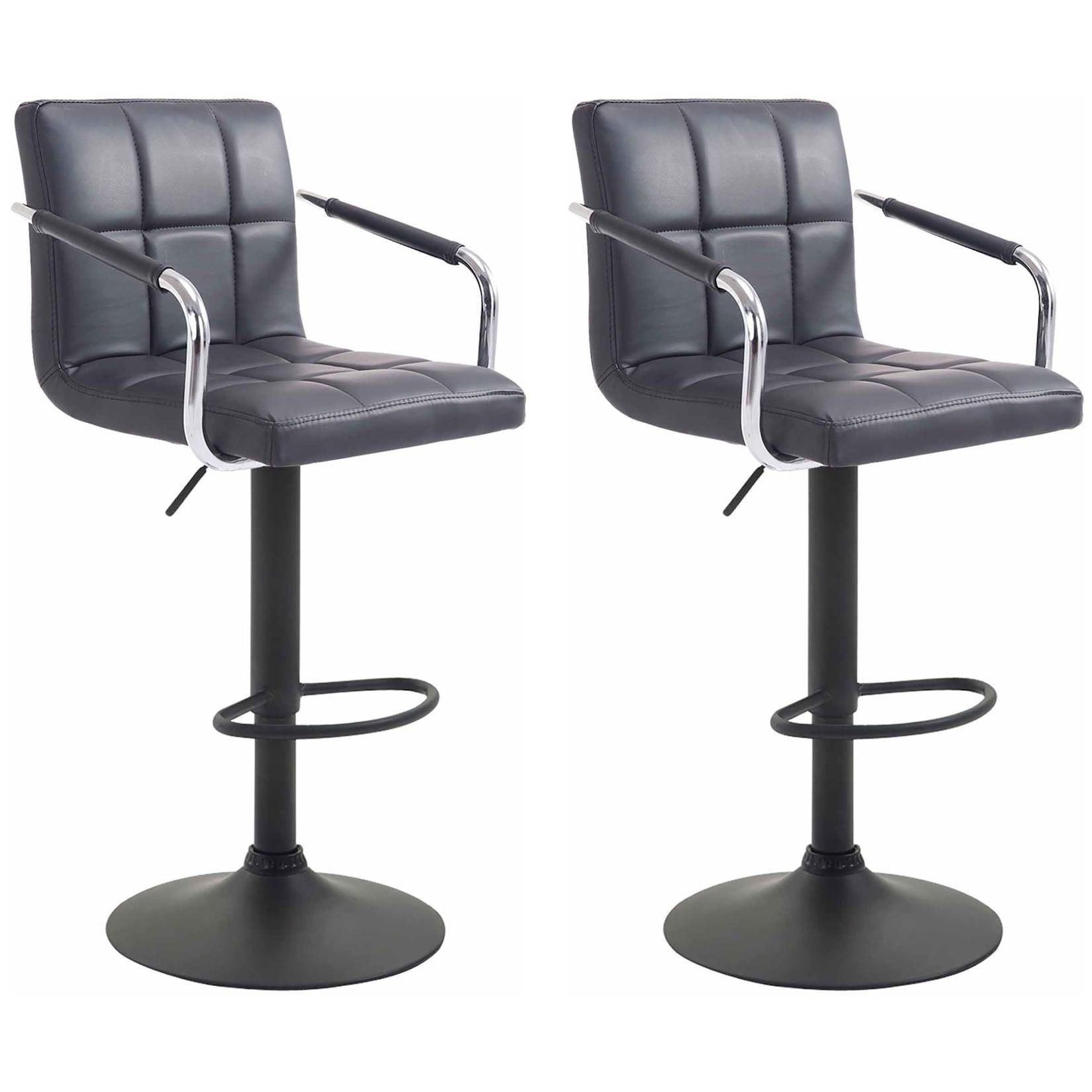CLP 2er Set Barhocker Lucy V2 schwarz - Farbe: schwarz, Gestellfarbe: schwarz