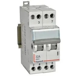 Legrand 412903 Wechselschalter CX3 mit Mittelstellung, 2 Wechsler 32A,Gebrauchskat. AC-22A, 2TE