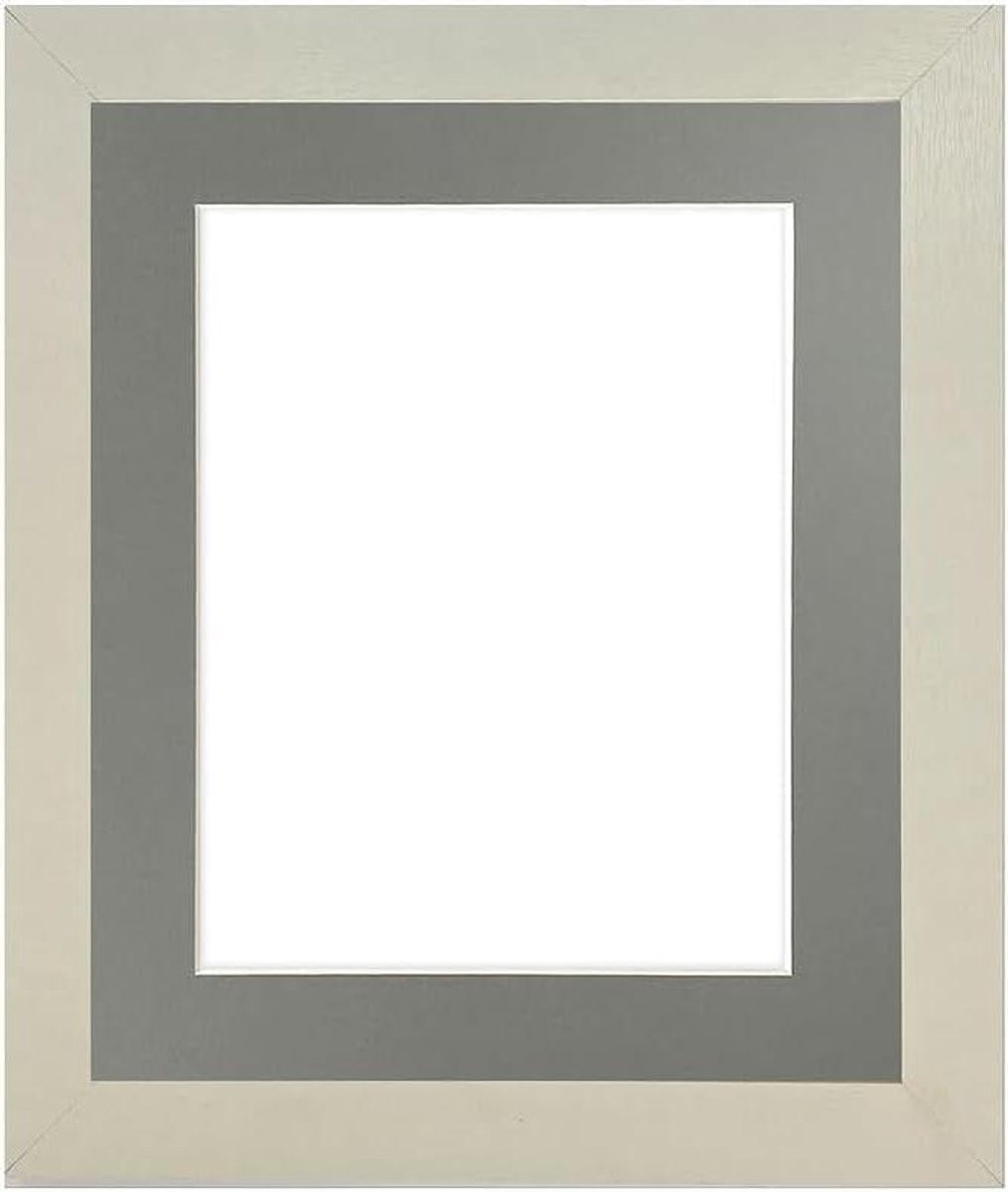 FRAMES BY POST Studio fotolijst natuurlijke witte as met donkergrijze houder, afbeeldingsformaat 76 x 50 cm, frameformaat 36 x 24 cm