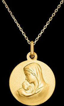 Edenly Medaille Maria und Jesuskind â€“ 18-karÃ¤tiges Gelbgold