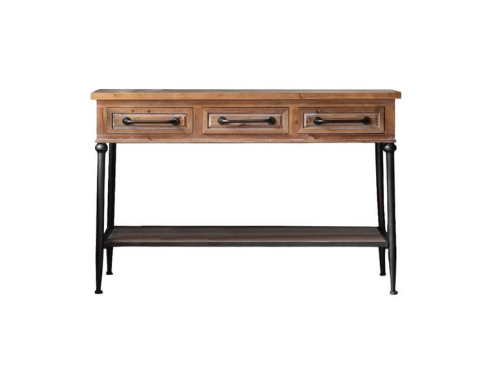 Console en bois et métal