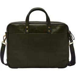 Fossil Werktas mit Doppelreissverschluss aus Eco-Leder für Herren, Notebooktasche, Braun