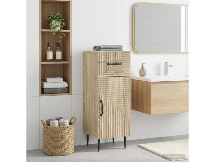 vidaXL Badezimmer Aufbewahrungsschrank HAARLEM Sonoma-Eiche