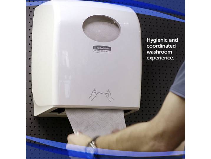 Kimberly Clark handdoekroldispenser Aquarius voor navullingen Slimrol kleur: wit - 7375