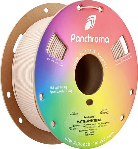 Polymaker CA04007 Panchroma Matte Filament PLA Matt, geringerer Kunststoffgehalt 1.75mm 1000g Army Beige 1St.