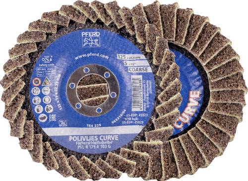 Fächerscheibe POLIVLIES-CURVE PVL-R D.125mm K.100 Korund A PFERD TOOLS