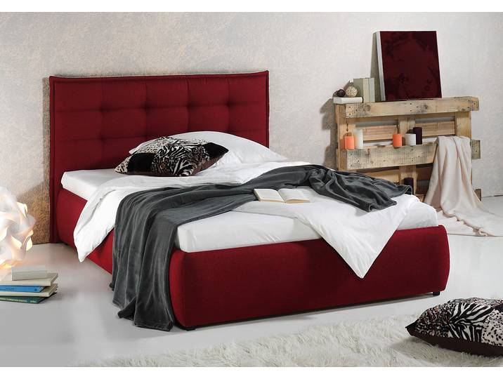 Polsterbett MAINTAL, rot, B:158cm L:210cm, Betten, Polsterbett