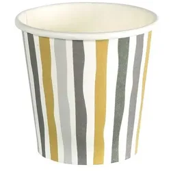 240x DUNI Schnapsglas aus Pappe 6 cl Stripes Black and Gold