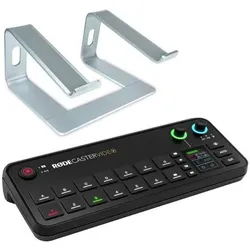 RØDE Rodecaster Video Produktions-Konsole mit Laptopständer SV, Streaming Deck, Schwarz
