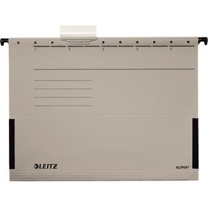 Leitz Hängetaschen 1986-00-85, Alpha, A4, grau, Karton, 25 Stück
