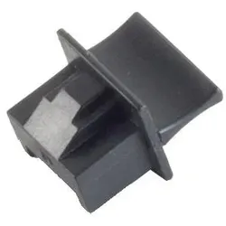 RJ-45 Staubschutz für Buchse, ABS-Kunststoff, Steckmontage, wiederverwendbar - Farbe: schwarz - Anzahl: 1
