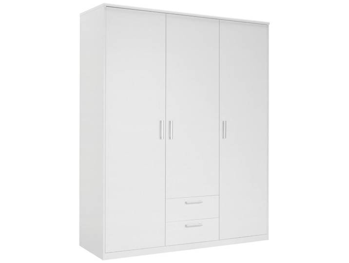 Xora Drehtürenschrank, Weiß, 4 Fächer, 2 Schublade(n) Schubladen, 157x194x54 cm, erweiterbar, Typenauswahl, Schlafzimmer, Kleiderschränke, Drehtürenschränke