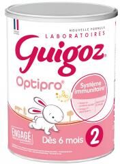 Guigoz Lait 2ème âge biologique à base de lait de chèvre - 800 g - Pot 780 g