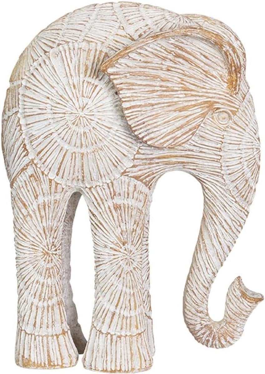 Olifant Ornament van Hars - Decoratief Beeld voor op Tafel - 1800 Gram