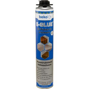 Beko Klebeschaum 280 761, E-Glue Konstruktionsklebeschaum, für Fensterbänke, Stein und Holz, Pistolenschaum, 810 ml