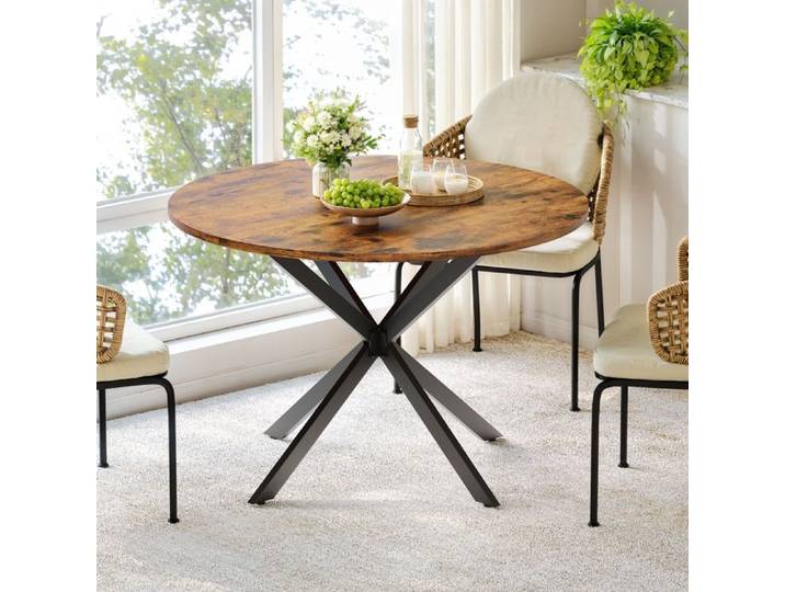 Table à Manger Ronde de 120 cm - Convient pour 4 à 6 Personnes -Convient pour la Cuisine - la Salle à Manger - Le café - Le Salon