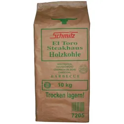 Schmitz, Holzkohle, Steakhaus Holzkohle EL Toro 10kg (10 kg)