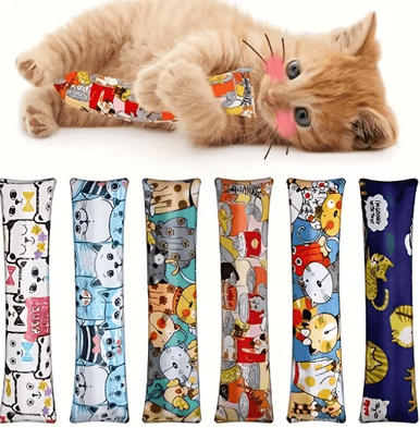 Inspire Picks PlayPounce Plush Cat Teaser Wand Bite Resistant Interactive Toy For Cats & Kittens random Color 1pc