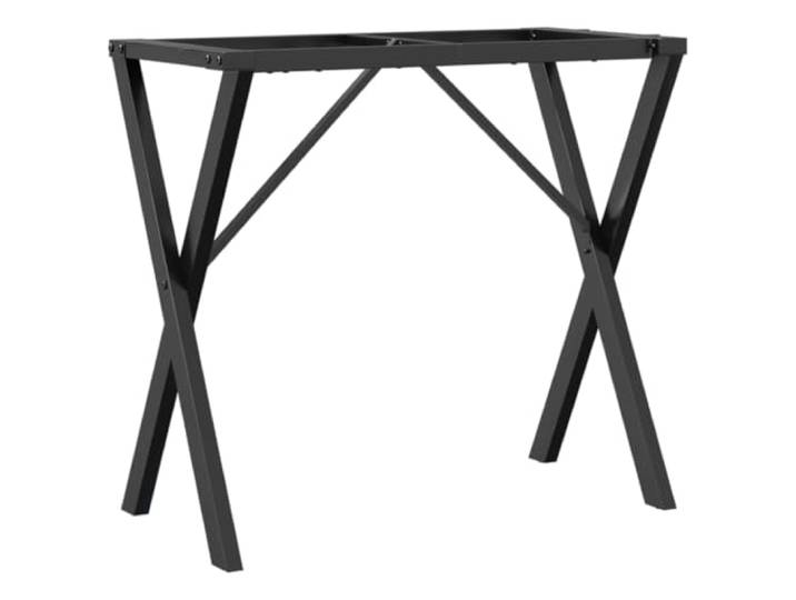 hliofuir X-Form Tischgestell 80x40x73 cm Esstisch Untergestell Schwarz Robustes Tischkufen-Set aus schwarzem Stahl für DIY-Projekte in Esszimmer, Küche oder Home-Office Werkstatt.
