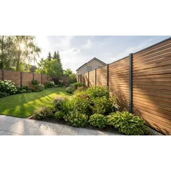 Livo Steckzaun 180 x 174 cm - Rhombus Gartenzaun aus Douglasie - moderner Rhombus Sichtschutzzaun für den Garten & Grundstück
