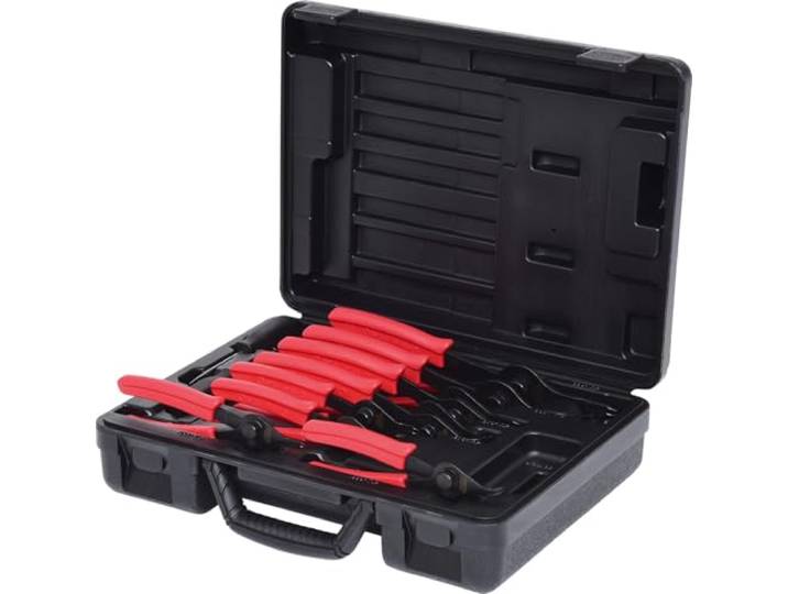 KS Tools 500.1320 Coffret de pinces à circlips intérieur et extérieur\, 10 Coffret de pinces à Circlips intérieurs et extérieurs\, 10 pièces\, outillage professionnel\, chrome vanadium