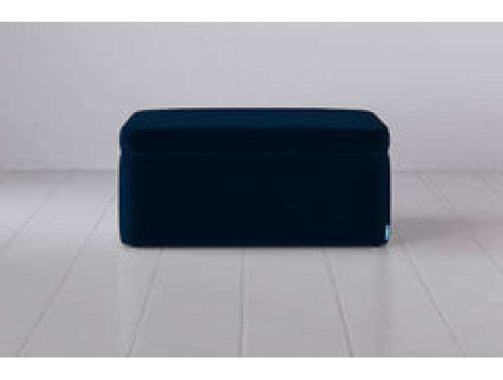 Polsterhocker 02, Indigoblau