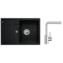 Blanco Set mit Spüle und Armatur Metra 45 S Granit SETB3
