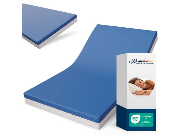 AM Qualitätsmatratzen Premium Pflegematratze 90x200 cm - Dekubitusprophylaxe - Standard für die Heimpflege
