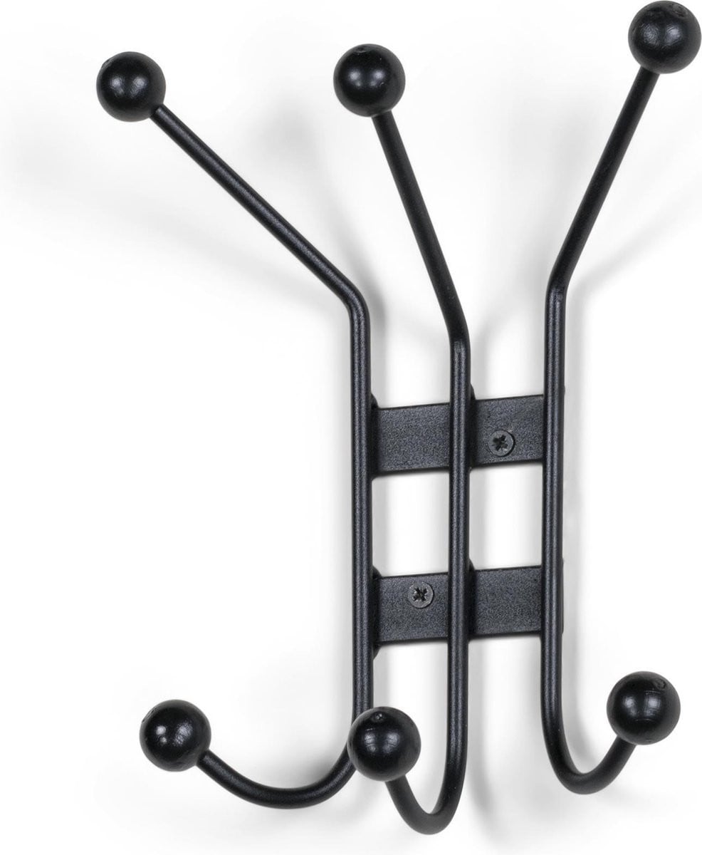 Spinder Design Wandkapstok Barato 1 - Zwart - Staal