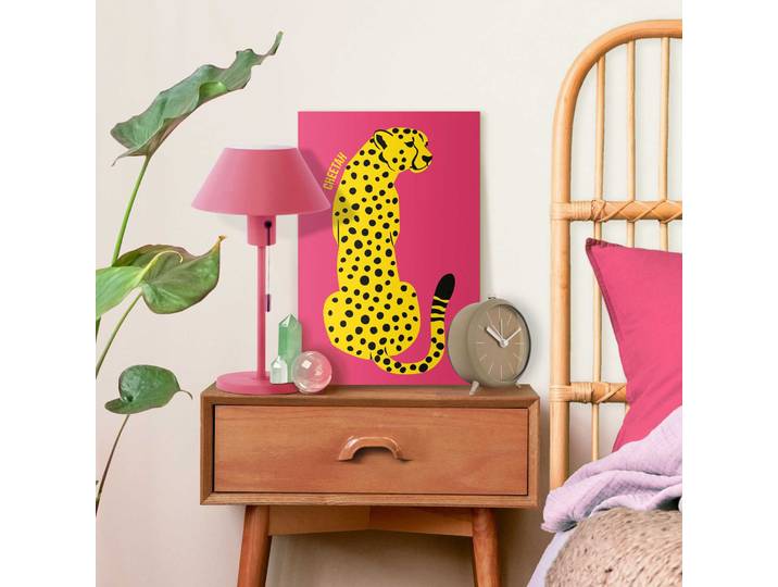 Leinwandbild REINDERS Cheetah , gelb (farbe bild(er): gelb), B:20cm H:30cm T:2,5cm, Leinwand, Bilder, Leinwandbild