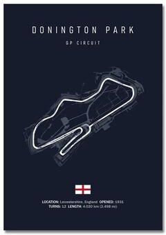 Inspire Select F1 Circuit Track Canvas Wall Art Nurburgring Monza Silverstone Motorsport Racing Poster cj54955 19.7 X 27.6 In unframed