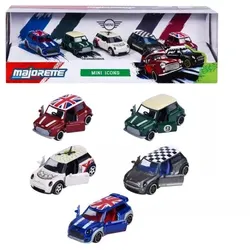 Majorette Mini Icons 5-teiliges Metallauto-Set, Maßstab 1:64