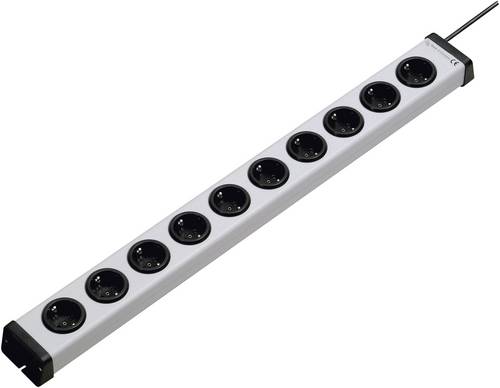Ehmann 0200x00102301 Steckdosenleiste 10fach Grau Schutzkontakt 1St.